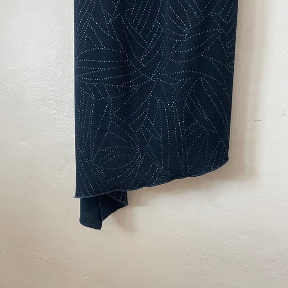 Vintage 90s Y2K – Navy Blue Sparkle Asymmetrical Midi Slip Dress - Picture 7 of 10